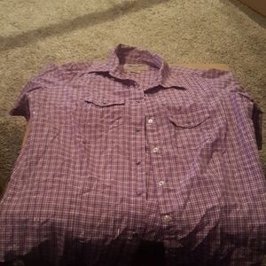 Girls Sparkly Purple button up